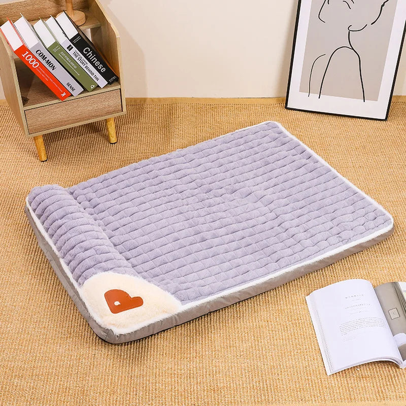 Large Removable Washable Dog Bed - Winter Warm Sleeping Mat for Pets - ZOOMNSTORE