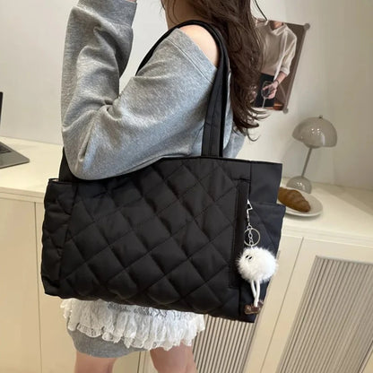 Large Shoulder Bag – Women's Tote Bag With Zipper Closure | Lightweight Casual Handbag - ZOOMNSTORE