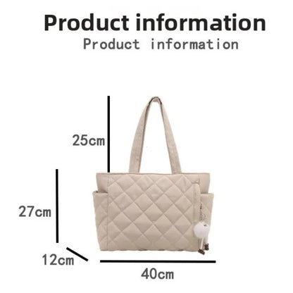 Large Shoulder Bag – Women's Tote Bag With Zipper Closure | Lightweight Casual Handbag - ZOOMNSTORE