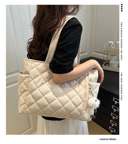 Large Shoulder Bag – Women's Tote Bag With Zipper Closure | Lightweight Casual Handbag - ZOOMNSTORE