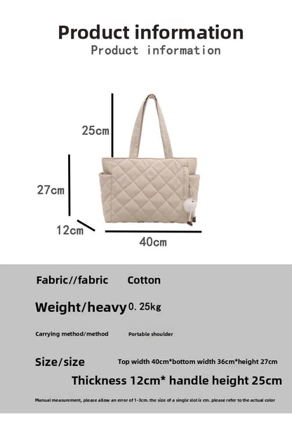 Large Shoulder Bag – Women's Tote Bag With Zipper Closure | Lightweight Casual Handbag - ZOOMNSTORE