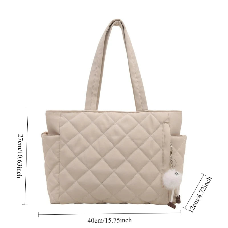 Large Shoulder Bag – Women's Tote Bag With Zipper Closure | Lightweight Casual Handbag - ZOOMNSTORE