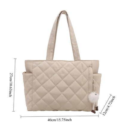 Large Shoulder Bag – Women's Tote Bag With Zipper Closure | Lightweight Casual Handbag - ZOOMNSTORE