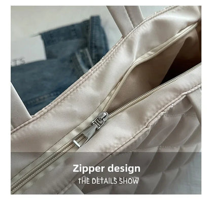 Large Shoulder Bag – Women's Tote Bag With Zipper Closure | Lightweight Casual Handbag - ZOOMNSTORE