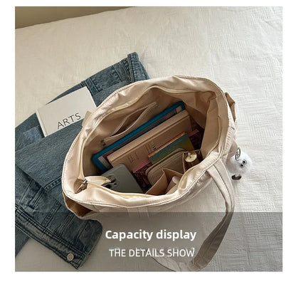 Large Shoulder Bag – Women's Tote Bag With Zipper Closure | Lightweight Casual Handbag - ZOOMNSTORE