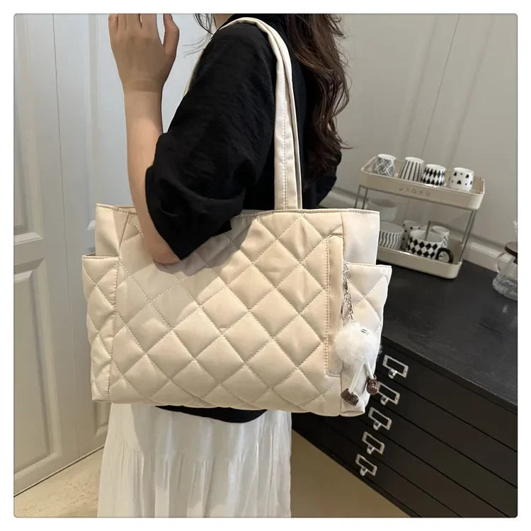Large Shoulder Bag – Women's Tote Bag With Zipper Closure | Lightweight Casual Handbag - ZOOMNSTORE