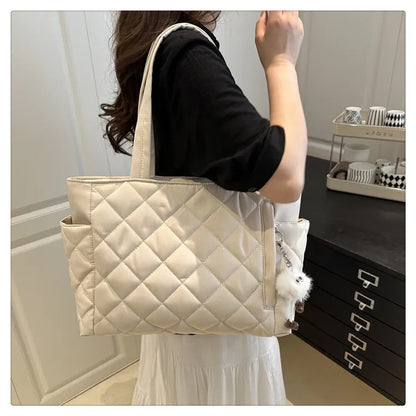 Large Shoulder Bag – Women's Tote Bag With Zipper Closure | Lightweight Casual Handbag - ZOOMNSTORE