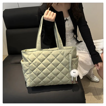 Large Shoulder Bag – Women's Tote Bag With Zipper Closure | Lightweight Casual Handbag - ZOOMNSTORE