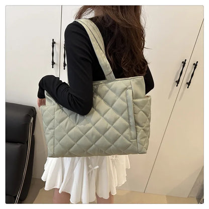 Large Shoulder Bag – Women's Tote Bag With Zipper Closure | Lightweight Casual Handbag - ZOOMNSTORE