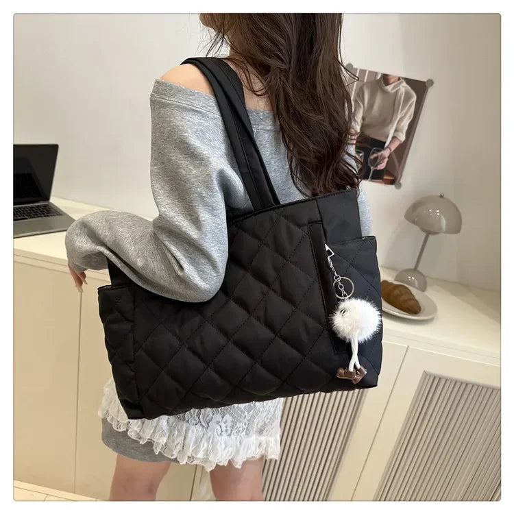 Large Shoulder Bag – Women's Tote Bag With Zipper Closure | Lightweight Casual Handbag - ZOOMNSTORE