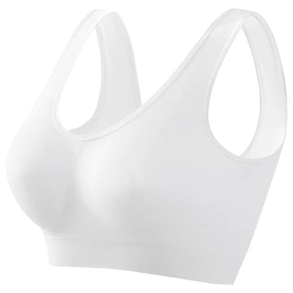 Large Size Seamless Sports Bra - Womens No Steel Ring Yoga Vest with Removable Pads - ZOOMNSTORE