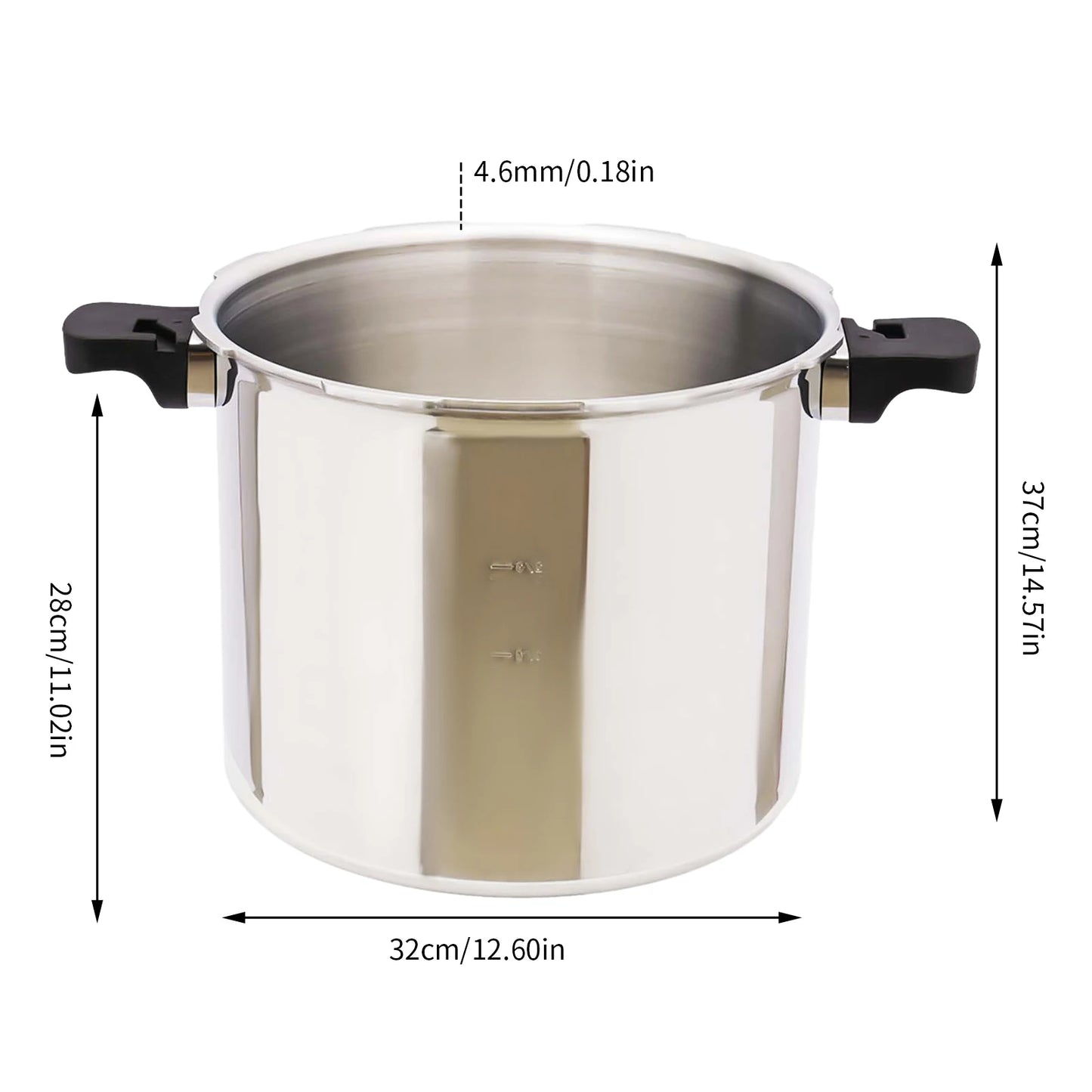 Large Stainless Steel Pressure Cooker - 22L Commercial Gas Stove Safe Explosion-Proof 90Kpa - ZOOMNSTORE