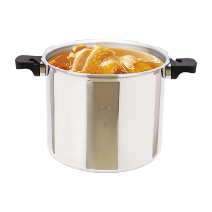 Large Stainless Steel Pressure Cooker - 22L Commercial Gas Stove Safe Explosion-Proof 90Kpa - ZOOMNSTORE