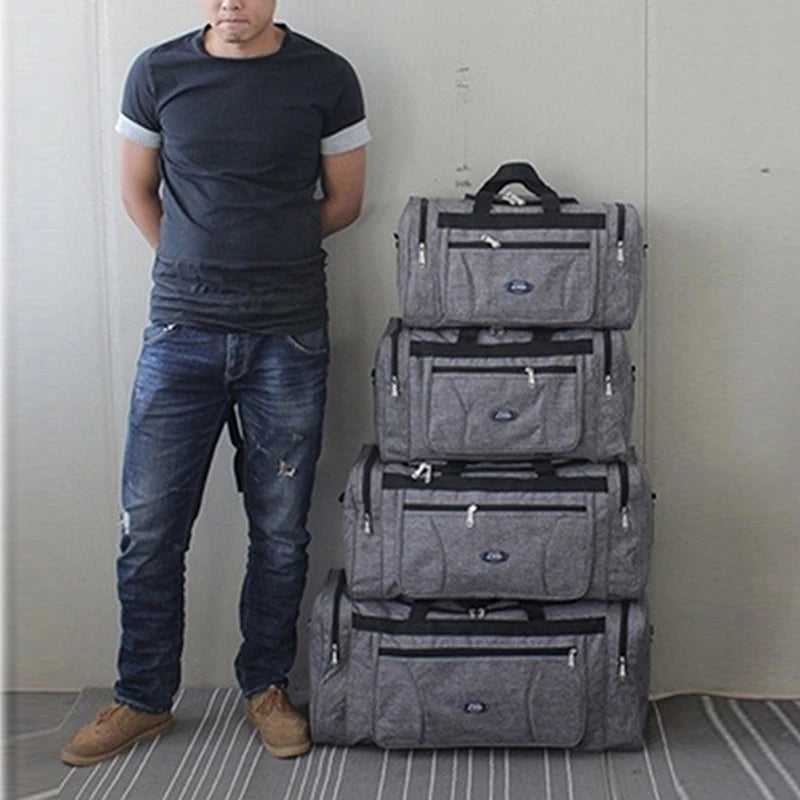 Large Waterproof Oxford Duffle Bag - Mens Travel Hand Luggage - ZOOMNSTORE