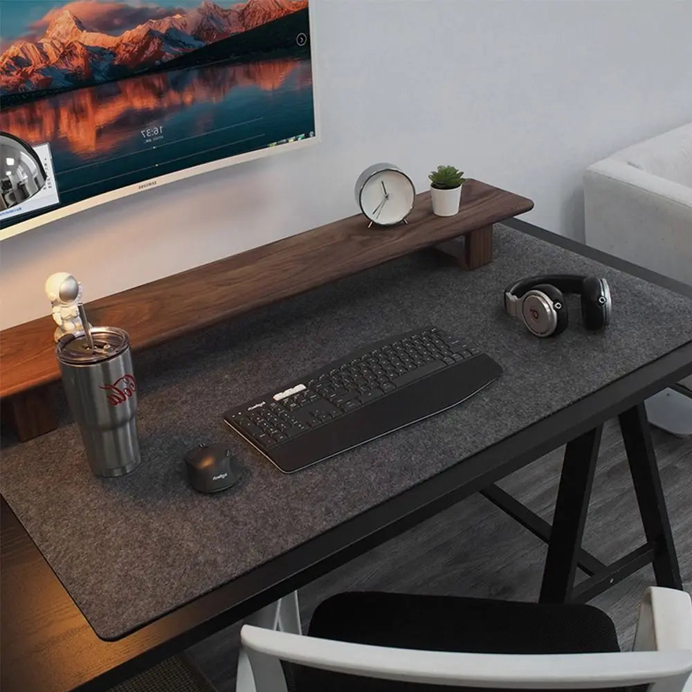 Large Wool Felt Mouse Pad - Non-Slip Gaming and Writing Mat for Home Office - ZOOMNSTORE