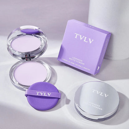 Lavender Matte Pressed Powder - Oil Control Full Coverage Compact Foundation - ZOOMNSTORE