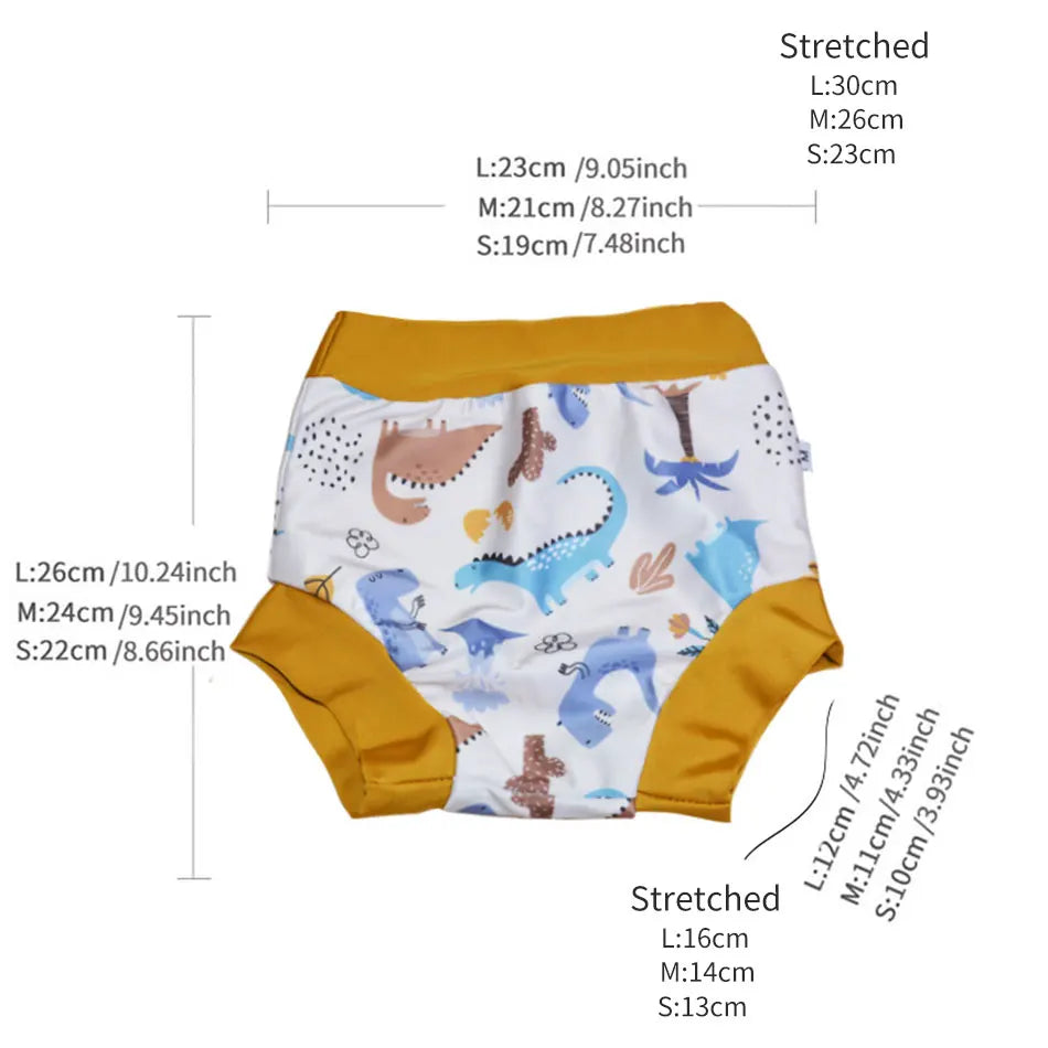 Leakproof Swimming Diaper - Baby Swim Nappies | Washable, Sunproof & High Waist - ZOOMNSTORE