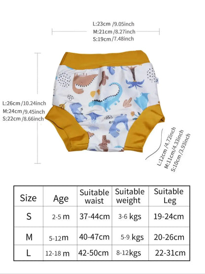 Leakproof Swimming Diaper - Baby Swim Nappies | Washable, Sunproof & High Waist - ZOOMNSTORE