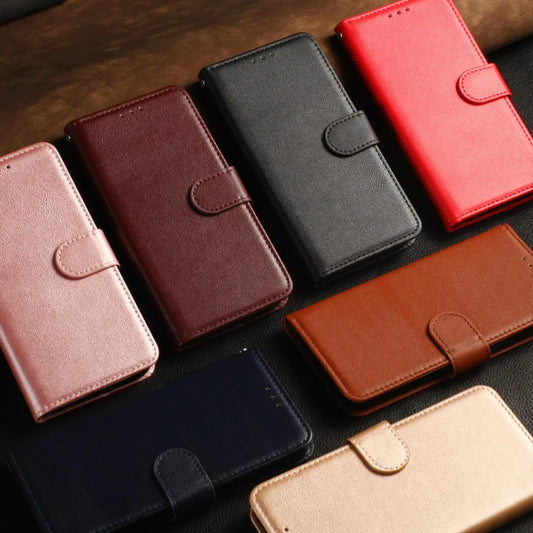 Leather Flip Wallet Case for Samsung Galaxy A Series A10 A12 A13 A14 A20E A21S A22 A24 A25 A33 A34 A51 A53 A54 - ZOOMNSTORE