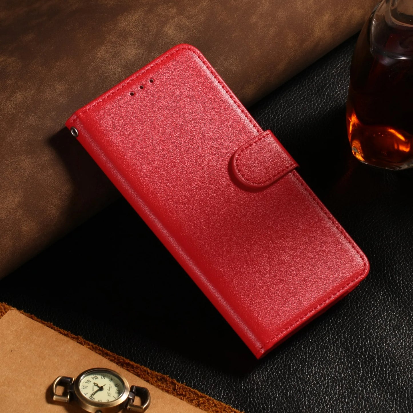 Leather Flip Wallet Case for Samsung Galaxy A Series A10 A12 A13 A14 A20E A21S A22 A24 A25 A33 A34 A51 A53 A54 - ZOOMNSTORE