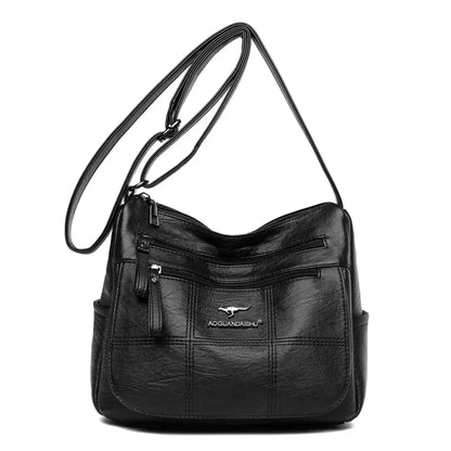 Leather Crossbody Bag for Women - Stylish Many Pockets Messenger Handbag 2024 - ZOOMNSTORE