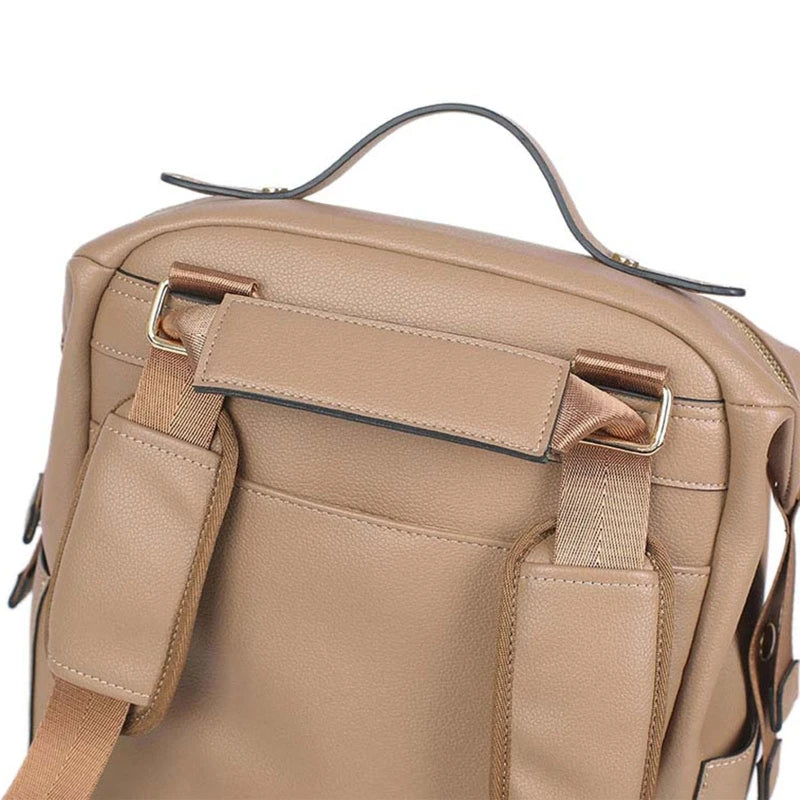 Multifunction Leather Diaper Bags Large Capacity Baby Bags for Baby Care Changing Bags for Mom Outdoor Travel Maternity Backpack - ZOOMNSTORE