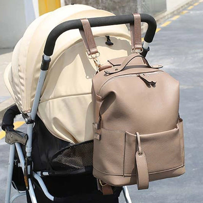 Multifunction Leather Diaper Bags Large Capacity Baby Bags for Baby Care Changing Bags for Mom Outdoor Travel Maternity Backpack - ZOOMNSTORE