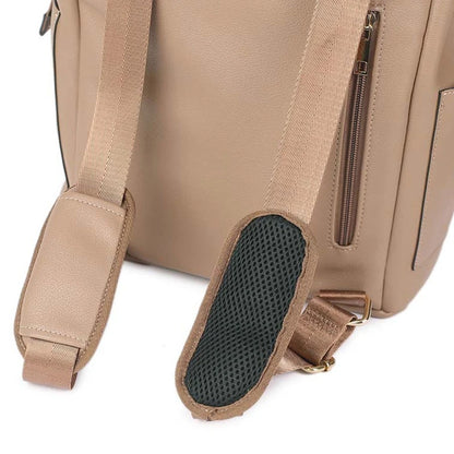 Multifunction Leather Diaper Bags Large Capacity Baby Bags for Baby Care Changing Bags for Mom Outdoor Travel Maternity Backpack - ZOOMNSTORE