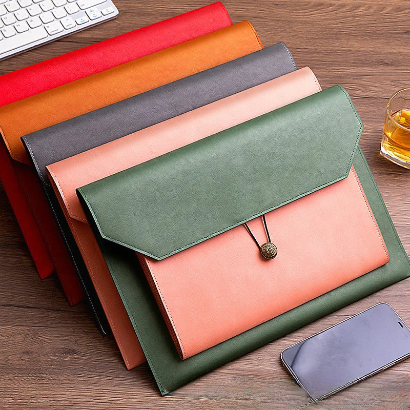 Leather File Bag – A4 Paper File Folder | Business Briefcase & Document Storage - ZOOMNSTORE