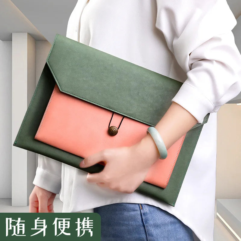 Leather File Bag – A4 Paper File Folder | Business Briefcase & Document Storage - ZOOMNSTORE