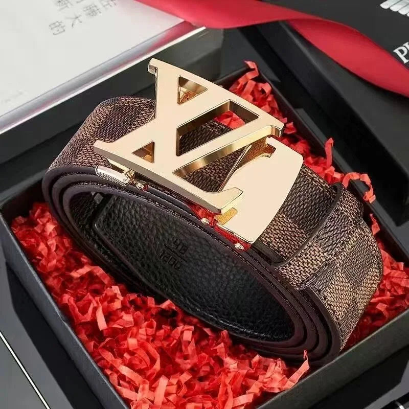 Genuine Leather Automatic Buckle Belt - Versatile Mens and Womens Jeans Waistband - ZOOMNSTORE