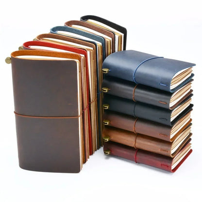 Leather Notebook - Handmade Vintage Cowhide Diary With Replaceable Inserts - ZOOMNSTORE