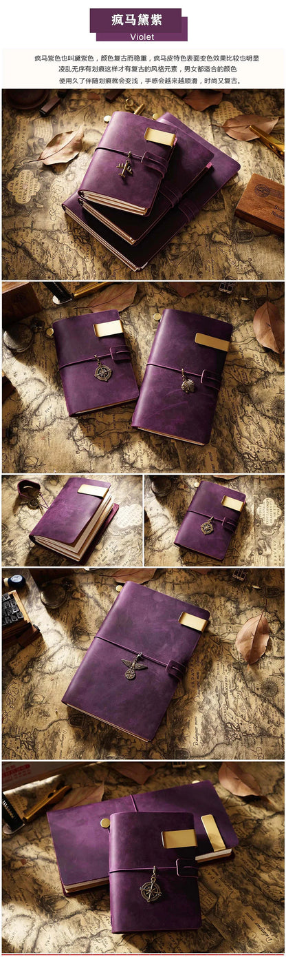Leather Notebook - Handmade Vintage Cowhide Diary With Replaceable Inserts - ZOOMNSTORE