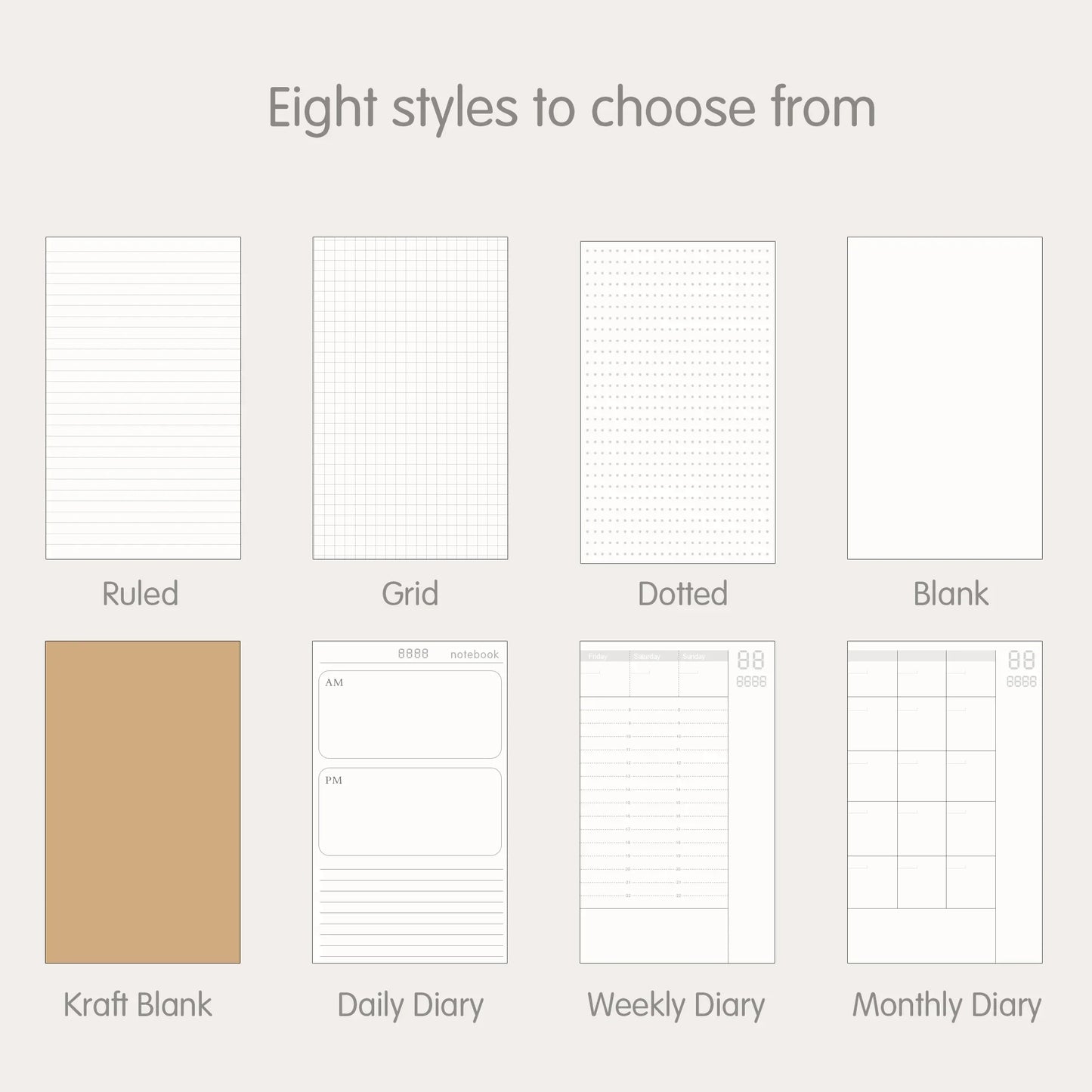 Leather Notebook Refill – Moterm Traveler Notebook Inserts A5 Passport Size Planner - ZOOMNSTORE