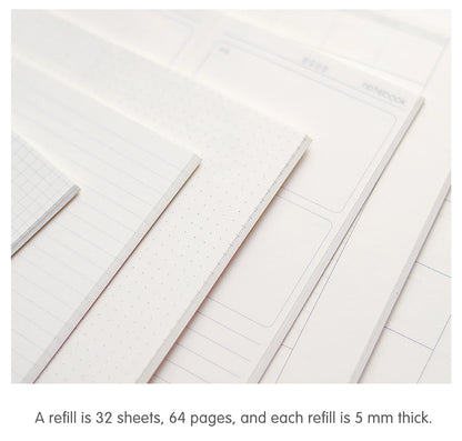 Leather Notebook Refill – Moterm Traveler Notebook Inserts A5 Passport Size Planner - ZOOMNSTORE