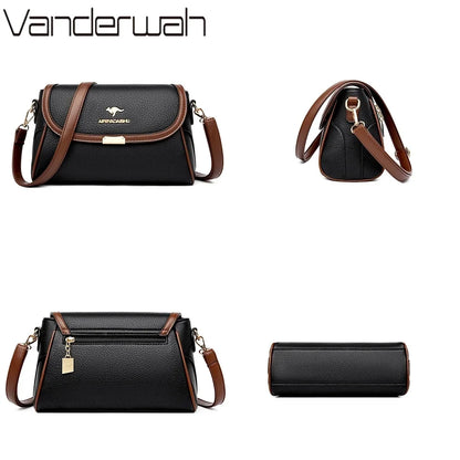 Designer Leather Shoulder Bag - Small Crossbody Messenger Bag for Women 2024 - ZOOMNSTORE