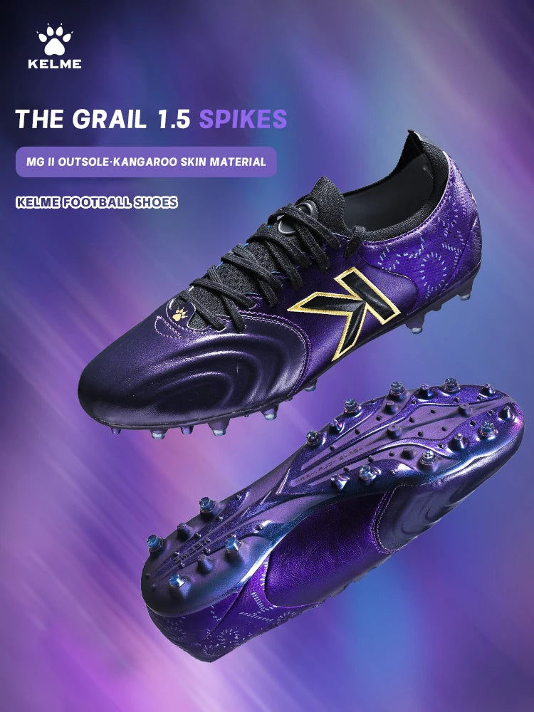 Leather Soccer Shoes – Kelme Kangaroo Cleats | Professional Football Boots Outdoor - ZOOMNSTORE
