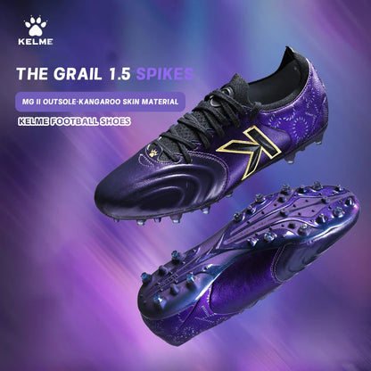 Leather Soccer Shoes – Kelme Kangaroo Cleats | Professional Football Boots Outdoor - ZOOMNSTORE