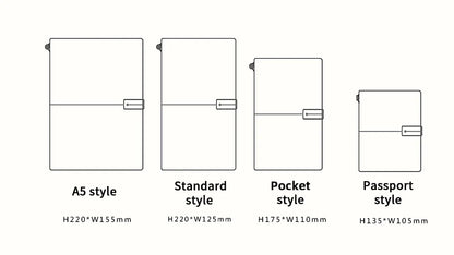 Leather Travel Journal - Refillable Notebook With Embossed Leather Cover, Handmade Diary - ZOOMNSTORE