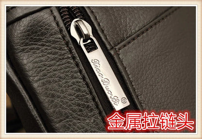 Leather Waist Bag - Men's Messenger Cowhide Mini Bag With Mobile Phone Pouch - ZOOMNSTORE