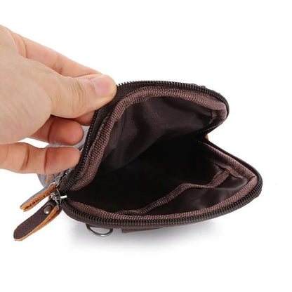 Leather Waist Bag - Men's Small Crossbody Bag With Belt Clip For Outdoor Sport - ZOOMNSTORE