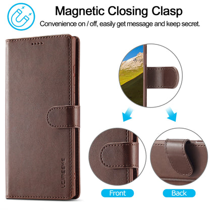 Leather Wallet Case for Samsung Galaxy S Series - Flip Card Cover for Note20 S10 S9 S21 S22 S23 S24 S25 - ZOOMNSTORE