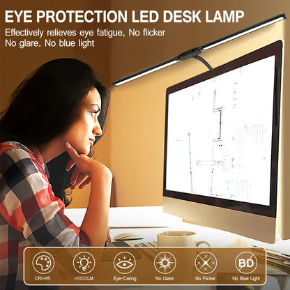 Led Desk Lamp - Dual Head Adjustable Clip Light | Dimmable Office Reading Lamp - ZOOMNSTORE