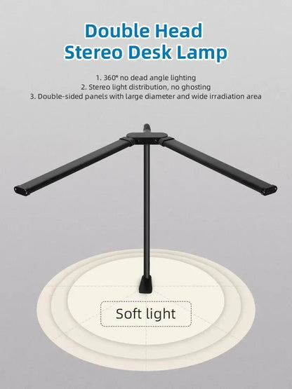 Led Desk Lamp - Dual Head Adjustable Clip Light | Dimmable Office Reading Lamp - ZOOMNSTORE