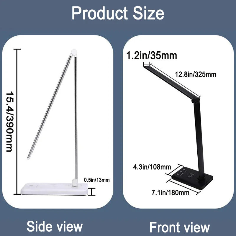 Led Smart Usb Lamp - Wireless Charging Folding Table Lamp | Rechargeable Desk Light - ZOOMNSTORE