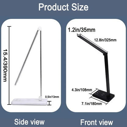 Led Smart Usb Lamp - Wireless Charging Folding Table Lamp | Rechargeable Desk Light - ZOOMNSTORE