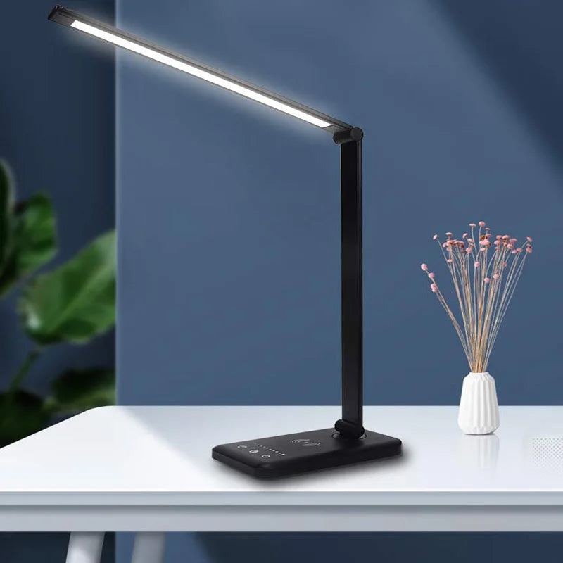 Led Smart Usb Lamp - Wireless Charging Folding Table Lamp | Rechargeable Desk Light - ZOOMNSTORE