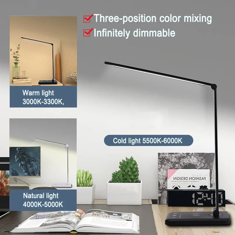 Led Smart Usb Lamp - Wireless Charging Folding Table Lamp | Rechargeable Desk Light - ZOOMNSTORE