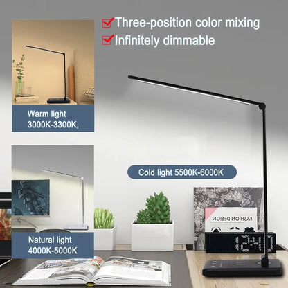 Led Smart Usb Lamp - Wireless Charging Folding Table Lamp | Rechargeable Desk Light - ZOOMNSTORE