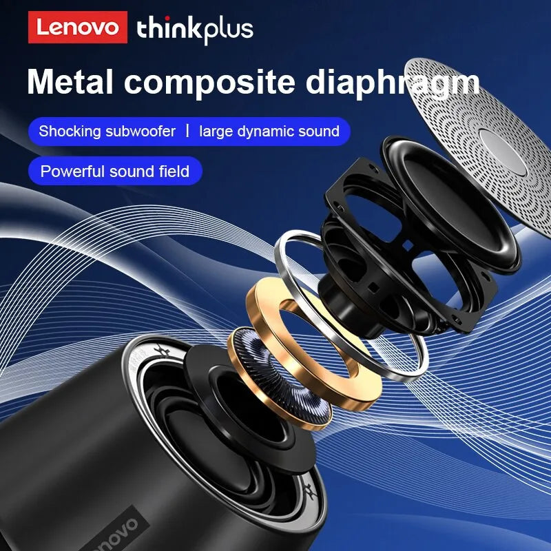 Lenovo Bluetooth Speaker - Portable Wireless Speaker With Stereo Surround Sound - ZOOMNSTORE